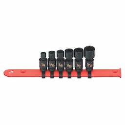 1/4" DRIVE 6 PIECE SAE 6 POINT UNIVERSAL IMPACT SOCKET SET