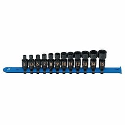 1/4" DRIVE 12 PIECE METRIC 6 POINT UNIVERSAL IMPACT SOCKET SET