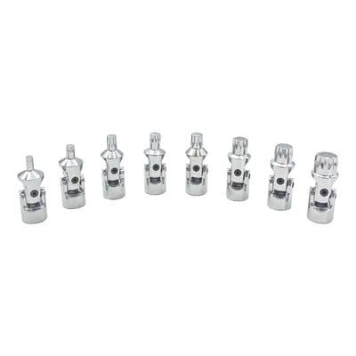 8 PIECE 1/4" DRIVE STUBBY UNIVERSAL TRIPLE SQUARE BIT SOCKET SET