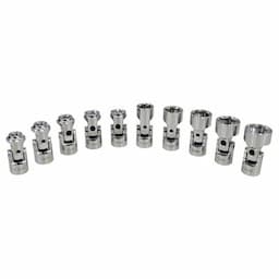1/4'' DRIVE 10 PIECE METRIC 6 POINT STUBBY UNIVERSAL SOCKET SET