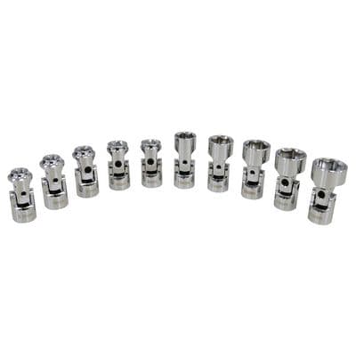 10 PIECE 1/4" DRIVE METRIC 6 POINT STUBBY UNIVERSAL SOCKET SET