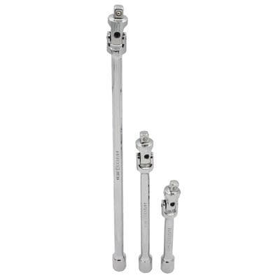 3 PIECE 1/4" DRIVE SPRING LOADED UNIVERSAL JOINT EXTENSION SET