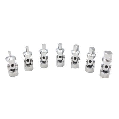 7 PIECE 1/4" DRIVE METRIC STUBBY UNIVERSAL HEX BIT SOCKET SET