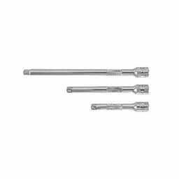 3 PIECE 1/4" DRIVE STANDARD CHROME EXTENSION SET