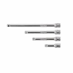 4 PIECE 1/4" DRIVE WOBBLE CHROME EXTENSION SET