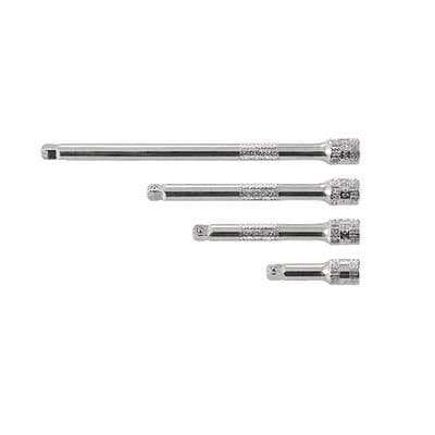 4 PIECE 1/4" DRIVE WOBBLE CHROME EXTENSION SET