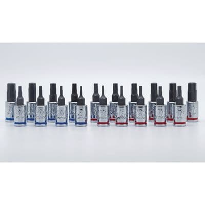 19 PIECE 1/4" DRIVE OPTI-GRIP HEX BIT SOCKET SET