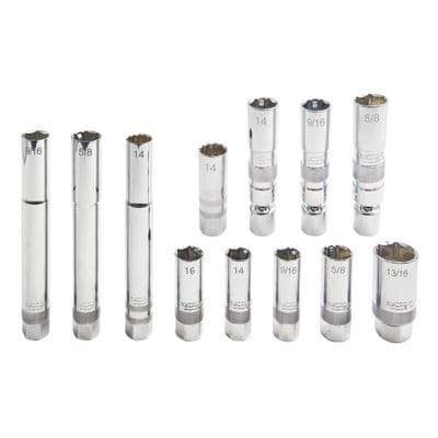 12 PIECE 3/8" DRIVE SPARK PLUG SOCKET SET