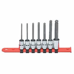 3/8" DRIVE 7 PIECE SAE MID-LENGTH BALL HEX BIT SOCKET DRIVER SET