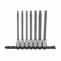 3/8" DRIVE 7 PIECE LONG ADV HEX BALL METRIC BIT SOCKET SET