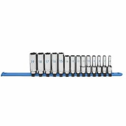 14 PIECE 3/8" DRIVE METRIC 6 POINT UNIVERSAL IMPACT SOCKET SET