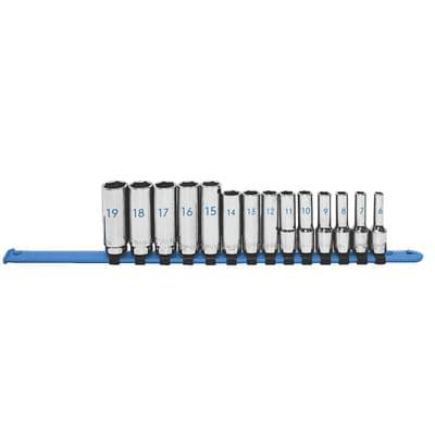 14 PIECE 3/8" DRIVE METRIC 6 POINT UNIVERSAL IMPACT SOCKET SET