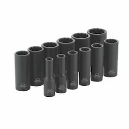 3/8" DRIVE 12 PIECE SAE 12 POINT DEEP ADV IMPACT SOCKET SET