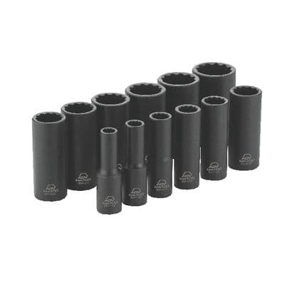 3/8" DRIVE 12 PIECE SAE 12 POINT DEEP ADV IMPACT SOCKET SET