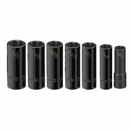 3/8" DRIVE 7 PIECE SAE PRO NON-SLIP IMPACT SOCKET SET