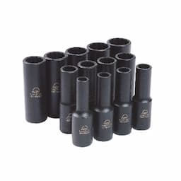13 PIECE 3/8" DRIVE METRIC 12 POINT ADV DEEP IMPACT SOCKET SET