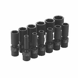 12 PIECE 3/8" DRIVE SAE 6 POINT ADV DEEP UNIVERSAL IMPACT SOCKET SET
