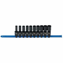 10 PIECE 3/8" DRIVE METRIC 6 POINT DEEP UNIVERSAL IMPACT SOCKET SET