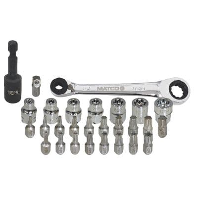 28 PIECE LOW PROFILE TORX® PLUS & TAMPER PROOF TORX® PLUS BITS & INVERTED TORX® PLUS SOCKET KIT