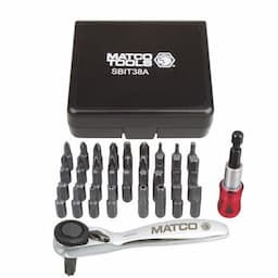 1/4" DRIVE 38 PIECE MINI RATCHET AND BIT SET