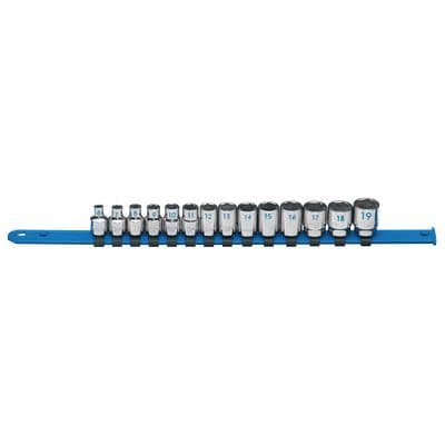 3/8" DRIVE 14 PIECE METRIC 6 POINT CHROME SOCKET SET