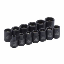 13 PIECE 3/8" DRIVE METRIC 6 POINT ADV MAGNETIC IMPACT SOCKET SET