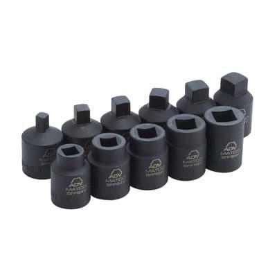 11 PIECE 3/8" DRIVE SAE ADV IMPACT PIPE PLUG SOCKET SET