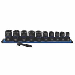 11 PIECE 3/8" DRIVE Metric OPTI-GRIP Socket Extractor Set with Foreign Object Removal Pusher Rod