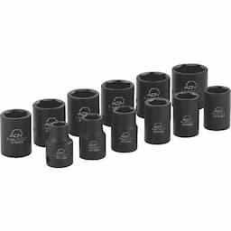 12 PIECE 3/8" DRIVE SAE 6 POINT ADV IMPACT SOCKET SET