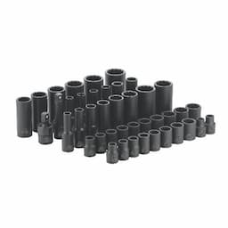 42 PIECE 3/8" DRIVE METRIC & SAE 12 POINT ADV STANDARD AND DEEP IMPACT SOCKET SET