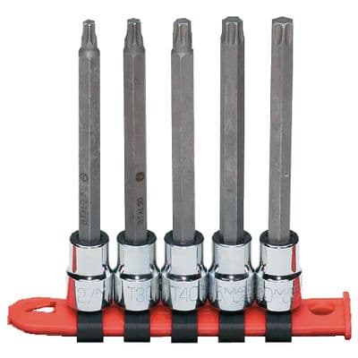 3/8" DRIVE 5 PIECE LONG TORX BIT DRIVER SET