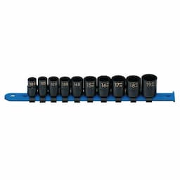 3/8" DRIVE 10 PIECE METRIC 12 POINT IMPACT SOCKET SET