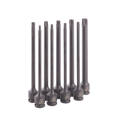 3/8" DRIVE 9 PIECE EXTRA LONG ADV TORX IMPACT BIT SOCKET SET