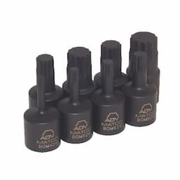 8 PIECE 3/8" DRIVE IMPACT TRIPLE SQUARE ADV BIT SET
