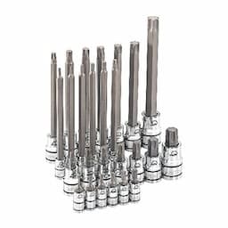 26 PIECE 1/4", 3/8" & 1/2" DRIVE STANDARD AND LONG ADV TORX® BIT SOCKET SET