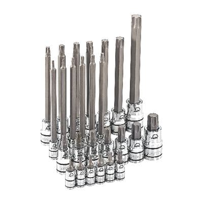 26 PIECE 1/4", 3/8" & 1/2" DRIVE STANDARD AND LONG ADV TORX® BIT SOCKET SET