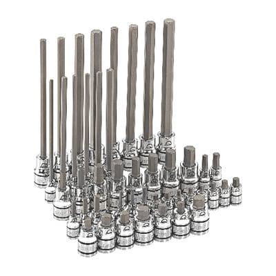 1/4" AND 3/8" DRIVE 46 PIECE MASTER ADV HEX BIT SOCKET SET