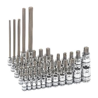 46 PIECE 1/4" 3/8" AND 1/2" DRIVE MASTER ADV HEX BIT SOCKET SET