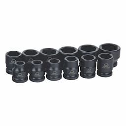 3/8" DRIVE 12 PIECE METRIC 6 POINT STUBBY ADV IMPACT SET
