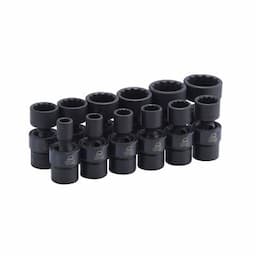 3/8" DRIVE 12 PIECE SAE 12 POINT ADV UNIVERSAL IMPACT SOCKET SET