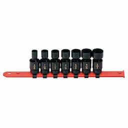 3/8" DRIVE 7 PIECE SAE 6 POINT UNIVERSAL IMPACT SOCKET SET