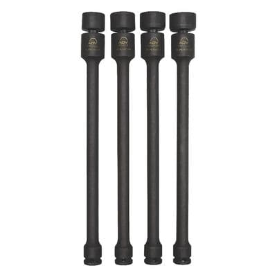 4 PIECE 3/8" DRIVE METRIC 6 POINT ADV IMPACT UNIVERSAL SOCKET EXTENSION SET