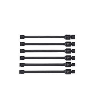 6 PIECE 3/8" DRIVE METRIC 6 POINT ADV LONG UNIVERSAL IMPACT SOCKET SET