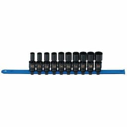 10 PIECE 3/8" DRIVE METRIC 6 POINT MID-LENGTH UNIVERSAL IMPACT SOCKET SET