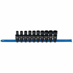 10 PIECE 3/8" DRIVE METRIC 6 POINT UNIVERSAL IMPACT SOCKET SET