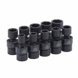 3/8" DRIVE 10 PIECE METRIC 6 POINT UNIVERSAL ADV IMPACT SOCKET SET