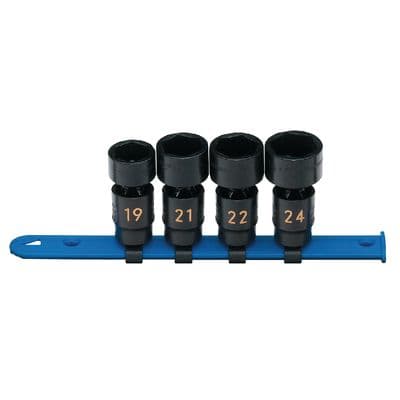 3/8" DRIVE 4 PIECE METRIC 6 POINT UNIVERSAL IMPACT SOCKET SET