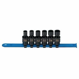 3/8" DRIVE 6 PIECE METRIC 12 POINT UNIVERSAL IMPACT SOCKET SET