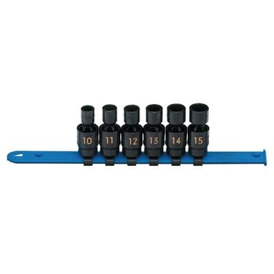 3/8" DRIVE 6 PIECE METRIC 12 POINT UNIVERSAL IMPACT SOCKET SET