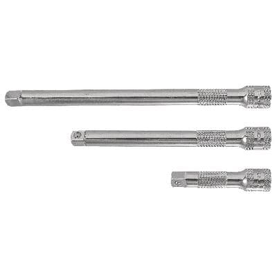 3 PIECE 3/8" DRIVE STANDARD CHROME EXTENSION SET